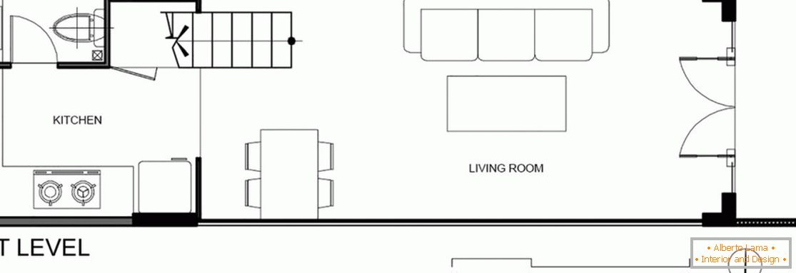 Układ pierwszego poziomu domu z koncepcji DD