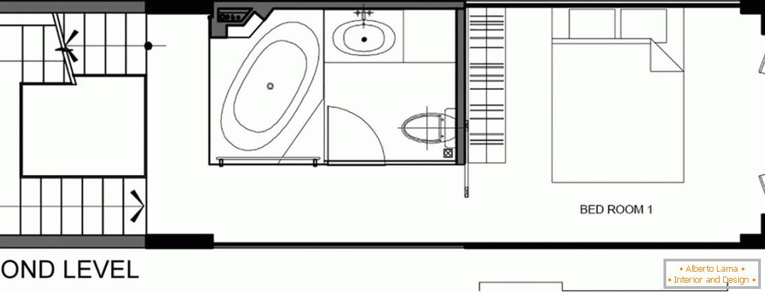 Układ drugiego poziomu domu z koncepcji DD