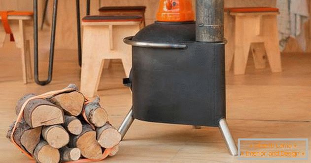 Projekt małej kamienicy: дровяная печь