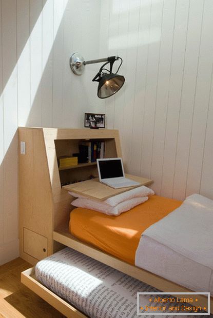 Łóżko z dodatkowym łóżkiem dla gości