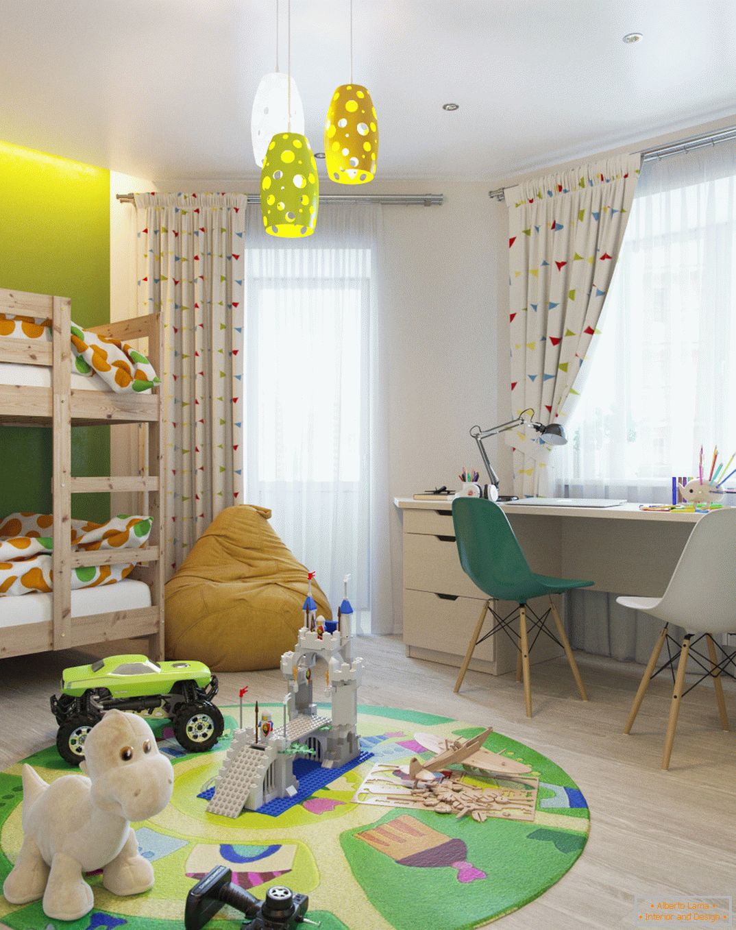 Jasny design pokoju dziecięcego