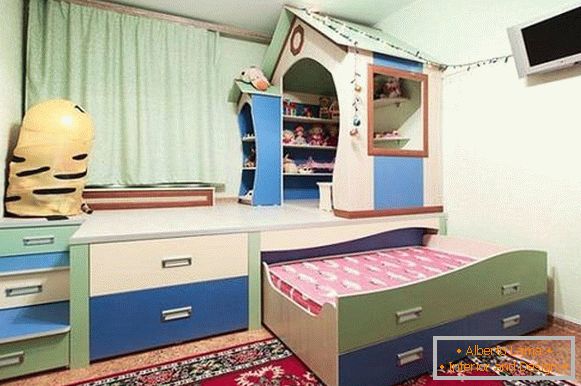 Łóżko szafy w pokoju dziecinnym, zdjęcie 6