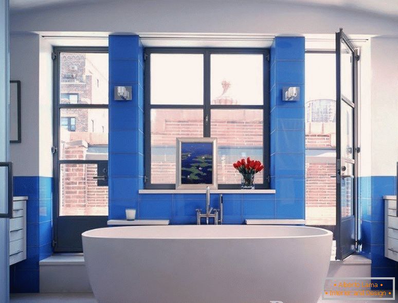 Użycie niebieskiego w dekoracji kąpieli