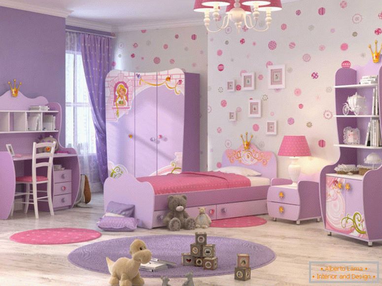 opcje-dekoracja-pokój dziecięcy-w-liliowym-kolorowym1