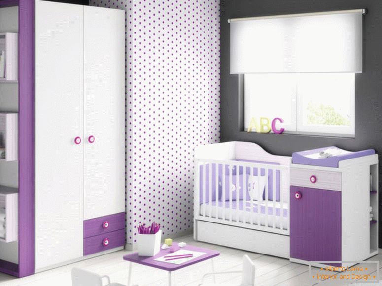 opcje-dekoracja-pokój dziecięcy-w-liliowym-kolorze2