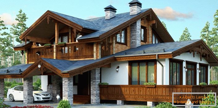 Projekt domu w stylu domku jest idealnym wariantem podmiejskich nieruchomości.