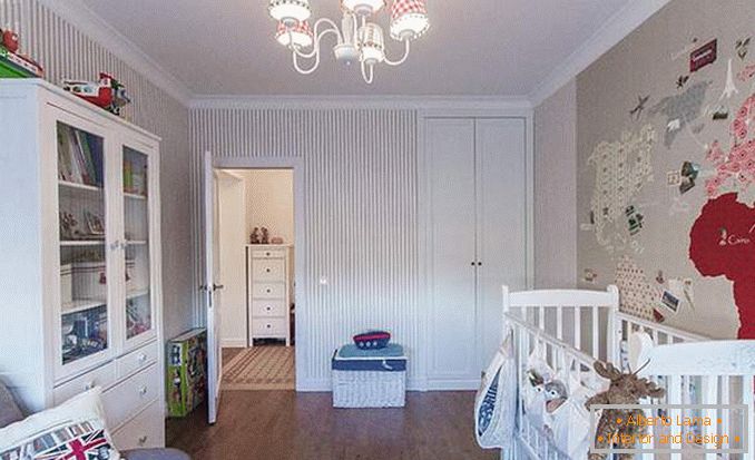 Projekt dwupokojowego mieszkania dla rodziny z dzieckiem - zdjęcie pokoju dziecięcego