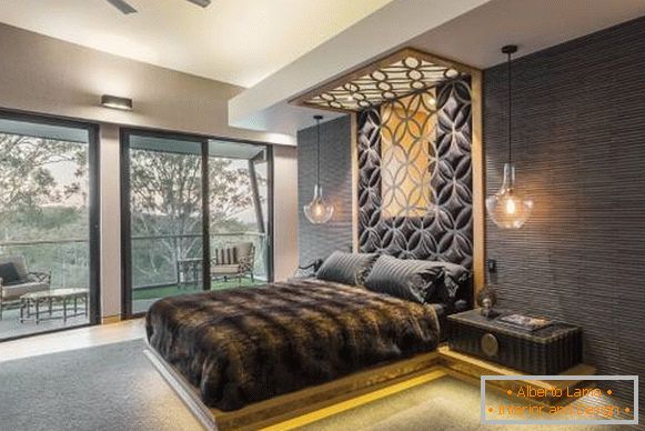 Projekt sypialni - nowoczesne, luksusowe zdjęcie