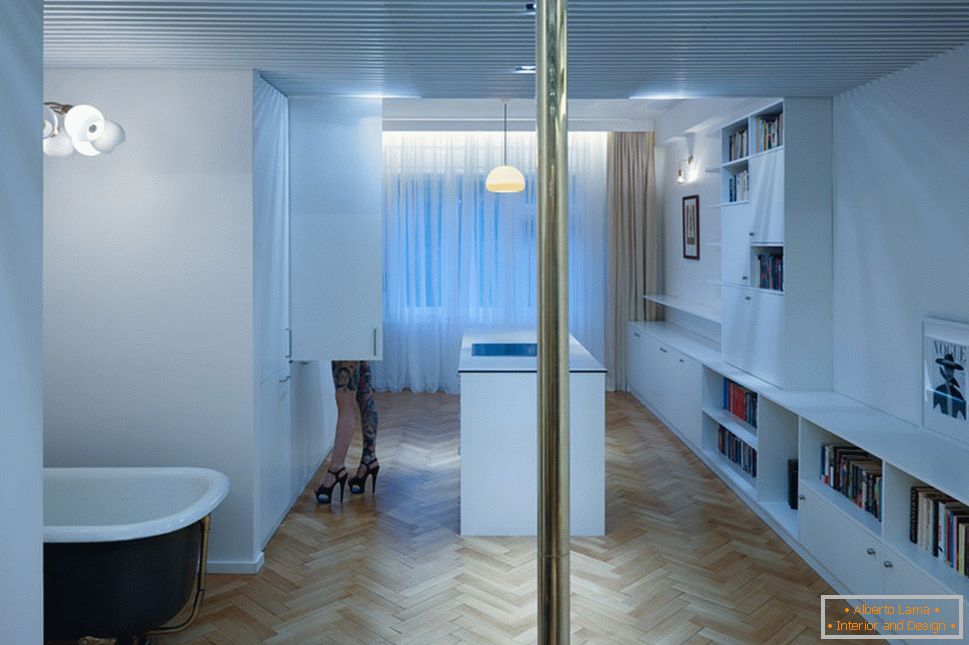 Nowoczesny design małego apartamentu - panoramiczny system ogrzewania okien i sufitów