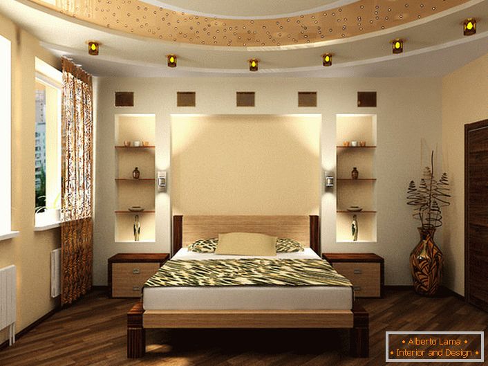 Sypialnia urządzona jest w stylu secesyjnym. Drzwi wewnętrzne idealnie wpasowują się w ogólną koncepcję stylu. 