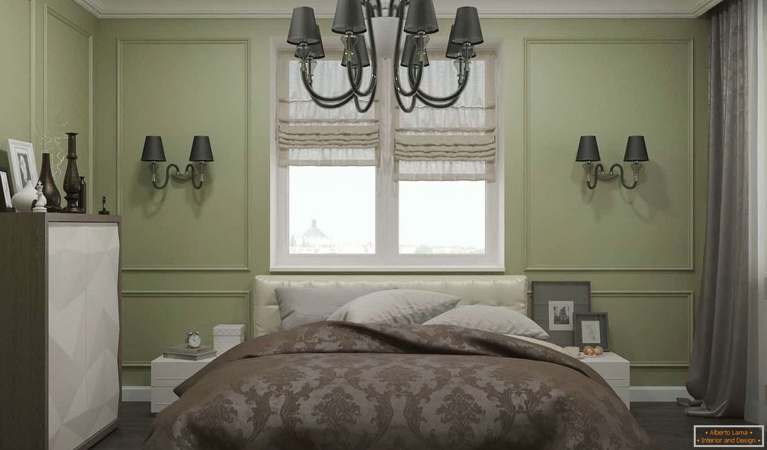 Sypialnia w stylu nowoczesnej klasyki
