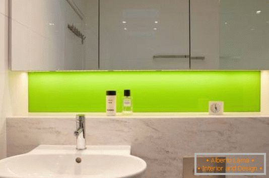 Podświetlenie powierzchni w łazience