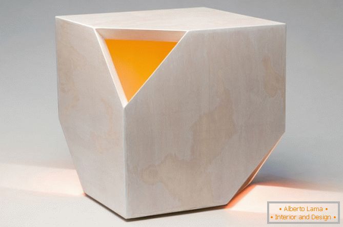 Nugget Hollow, podświetlany stolik od HUXHUX Design