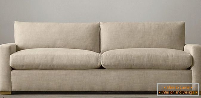 Маленький диван Petite Maxwell Tapicerowana sofa od Restoration Hardware
