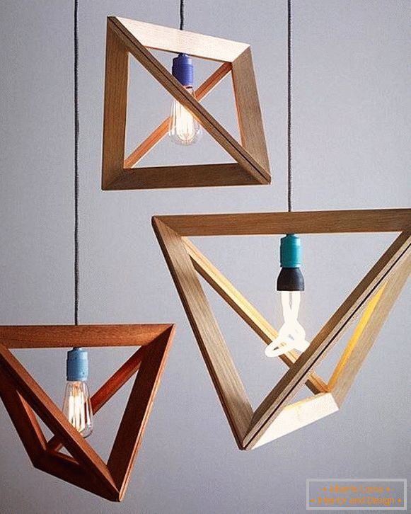 Lampy o geometrycznych kształtach