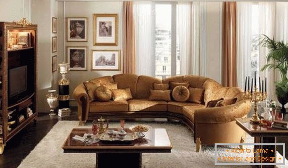 Sofa narożna w stylu klasycznym