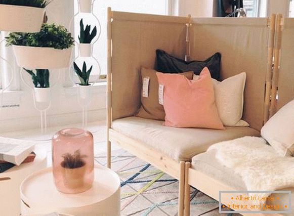 Narożnikowe meble tapicerowane do salonu - zdjęcia foteli IKEA