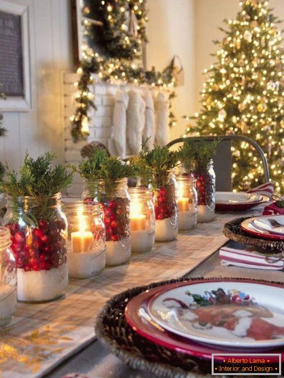 Dekoracja i dekoracja stołu noworocznego własnymi rękami