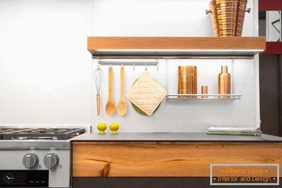 Стiльные современные аксессуары для рейлiнгов на кухню - фото