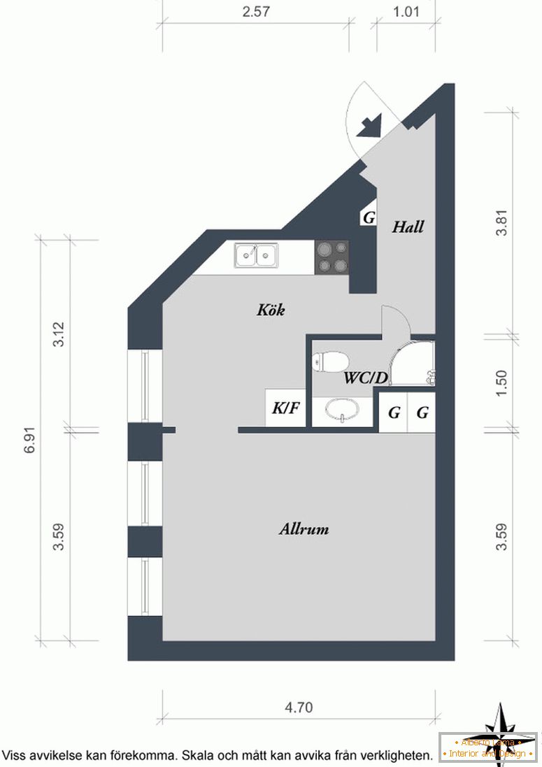 Układ małego mieszkania