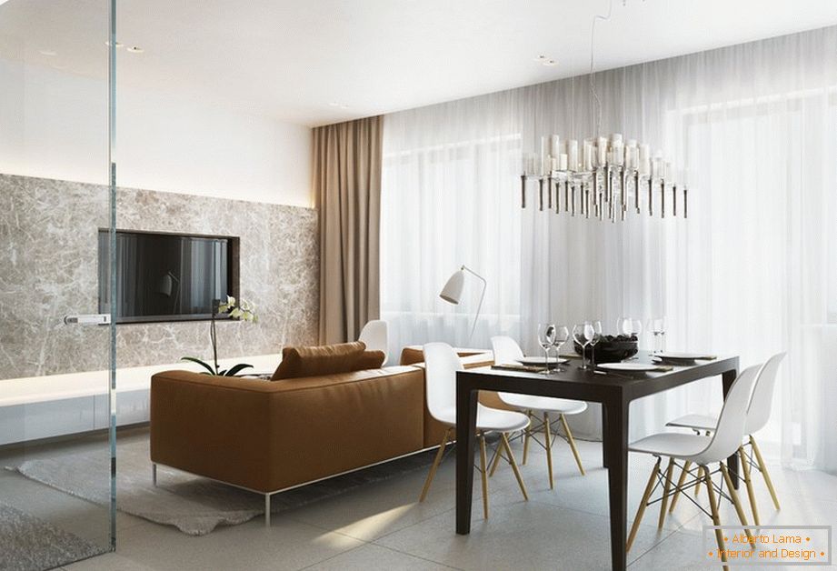 Przytulny minimalizm w mieszkaniu pod Moskwą 40 ​​m2