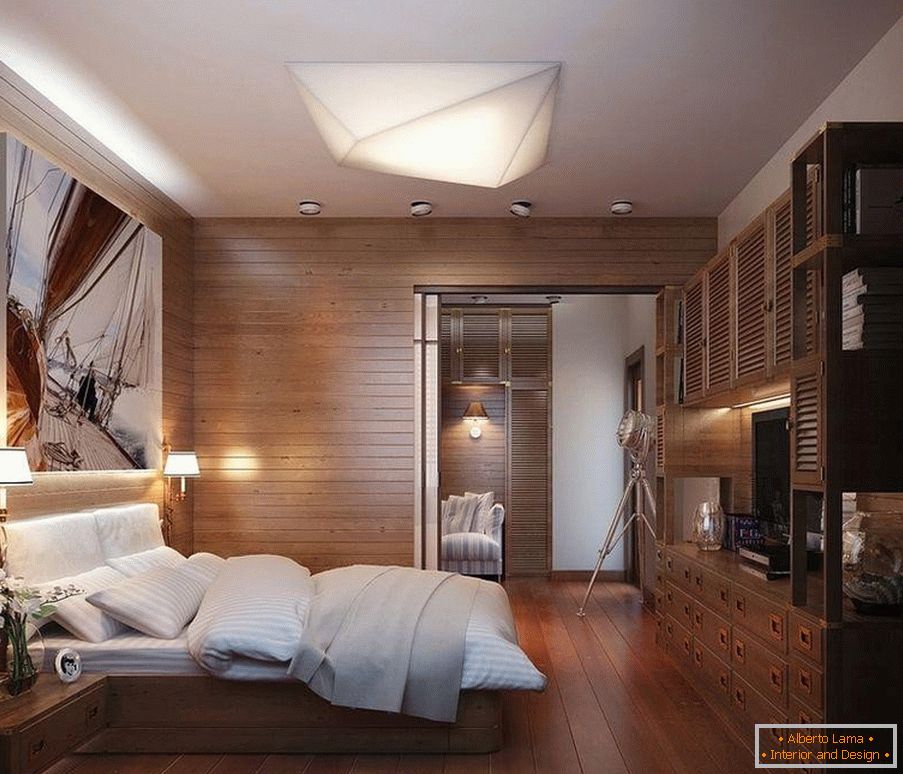 Sypialnia w kolorze brązowym