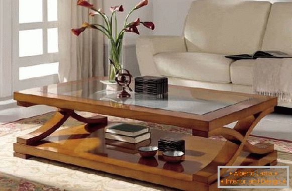 drewniany stolik kawowy, zdjęcie 2